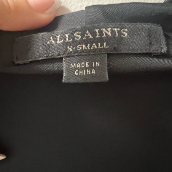 NWOT AllSaints Black Cowl Neck, Long Sleeve, Super Soft, Knee Length, Black, XS - Picture 7 of 8